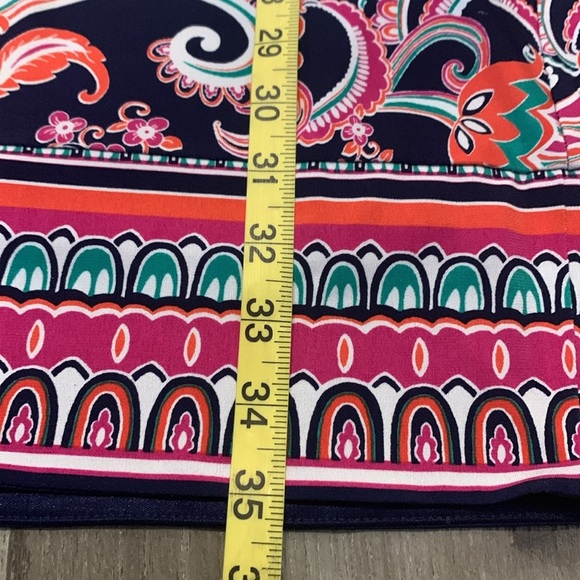 Laundry Shelli Segal Los Angeles multicolored 3/4 bell sleeve dress womens Sz 4 - Picture 7 of 14